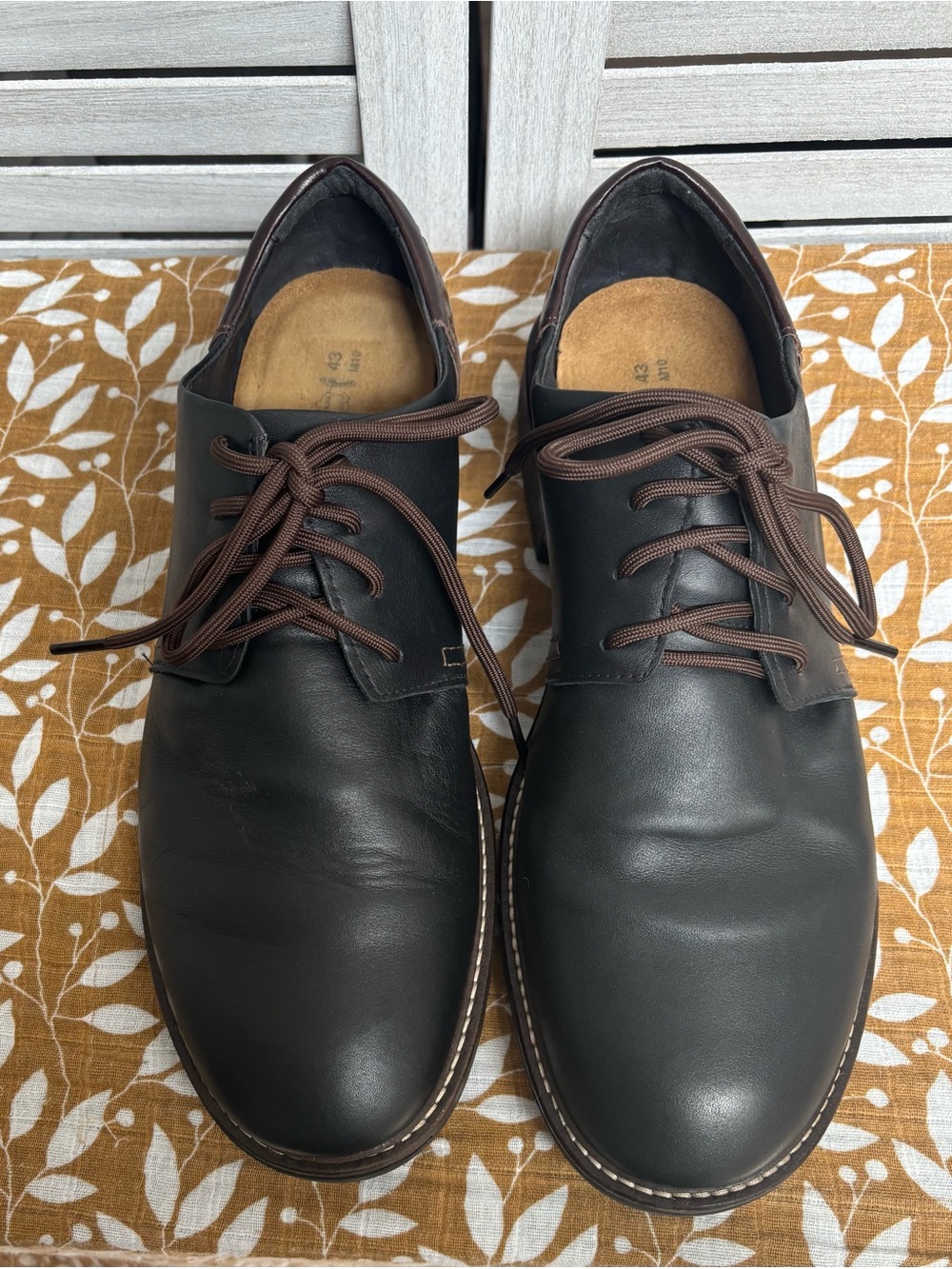 NAOT Men's Dark Brown Leather Derby
Oxford Shoes EU 43 US 10